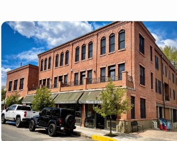 Historic brick commercial building in downtown Salida, Colorado